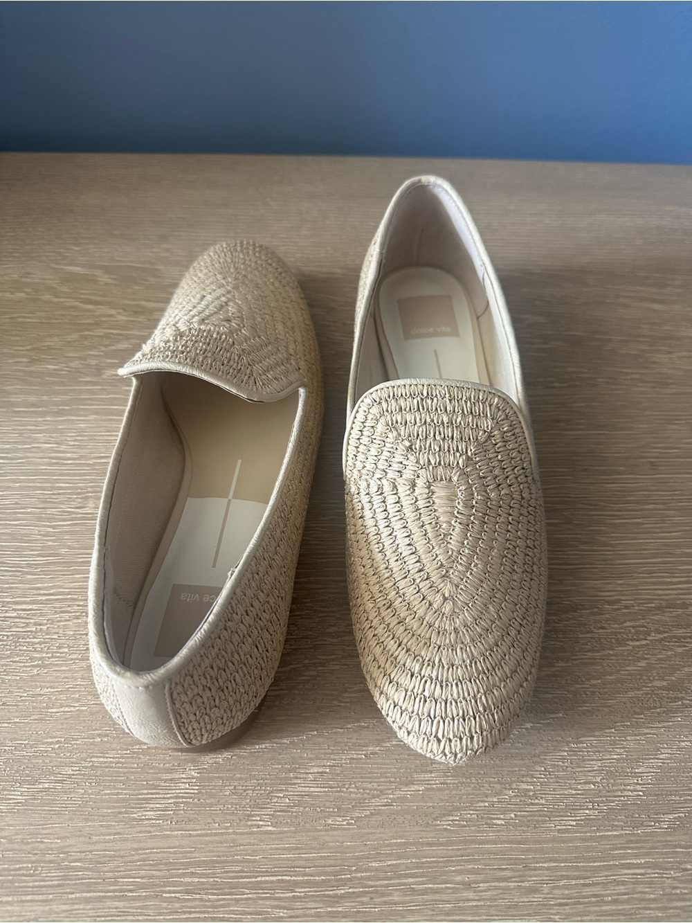 Dolce Vita Size 8.5 - Neutral Woven Slip-On Loafers - Brand New